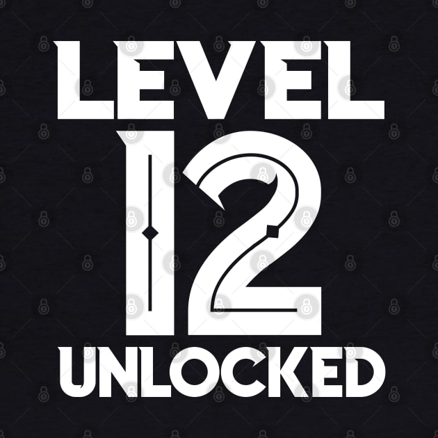 Level 12 Unlocked 12th Birthday Video Gamer Gaming by cranko